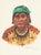 A 1980 casein painting by the German-American artist Hubert Wackermann (born 1945). Titled "Man From Zia Pueblo," this...