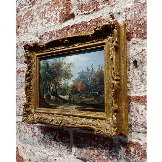Joseph Thors - Country Side Cottage - 19th Century Oil Painting For Sale In Los Angeles - Image 6 of 8