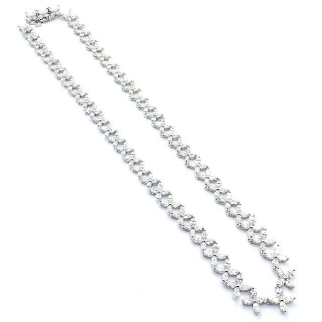Tiffany & Co. Victoria Platinum Graduated Marque Shape Diamond Necklace For Sale - Image 16 of 16