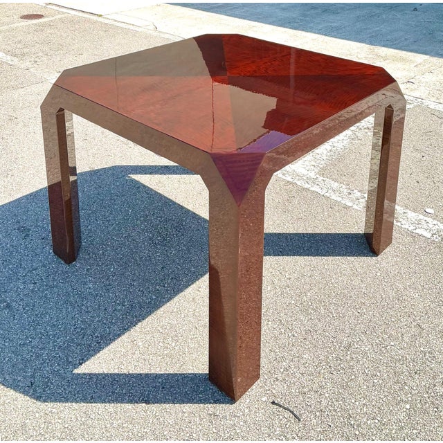 Vintage Lacquered Inlay Game Table For Sale - Image 18 of 18