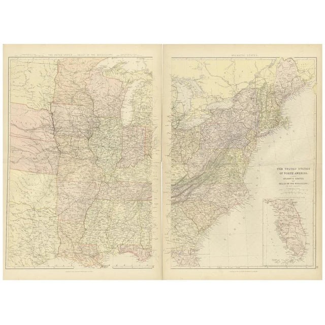 Blackie Atlas Maps, 1882, Set of 2 For Sale - Image 6 of 6