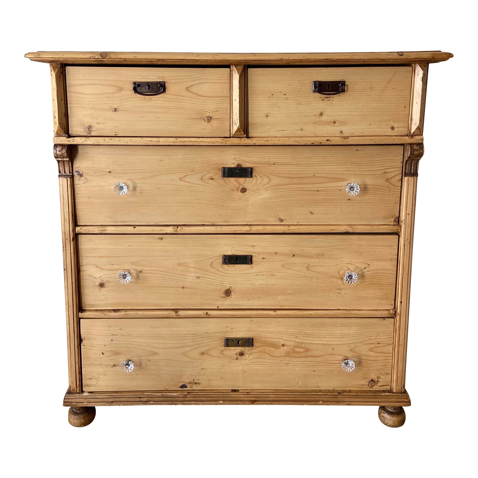 19th C. Scrubbed Pine Dresser Chairish