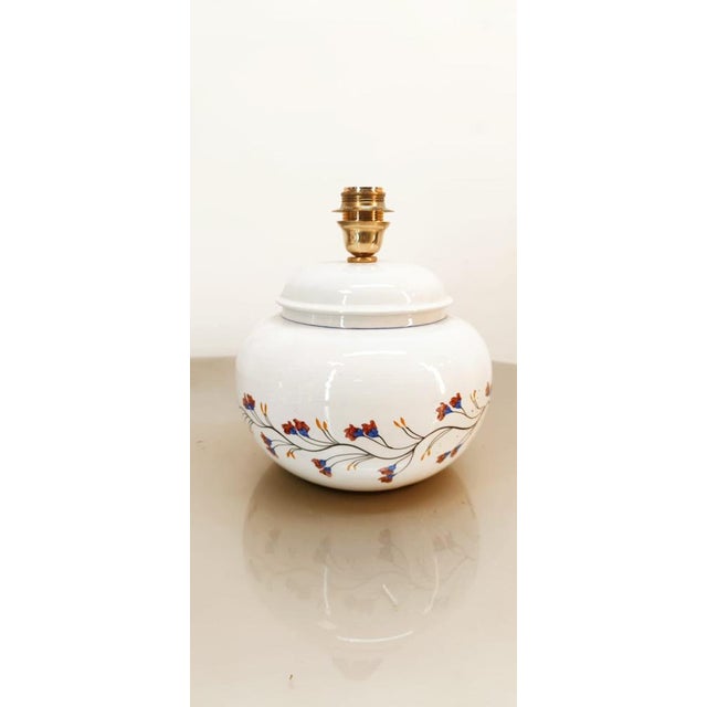 Ceramic Lamp with Floral Decorations For Sale - Image 9 of 14