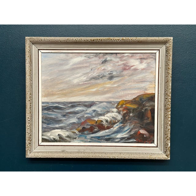 Holger Almquist, Sea, 1950s, Oil on Canvas, Framed For Sale - Image 16 of 18