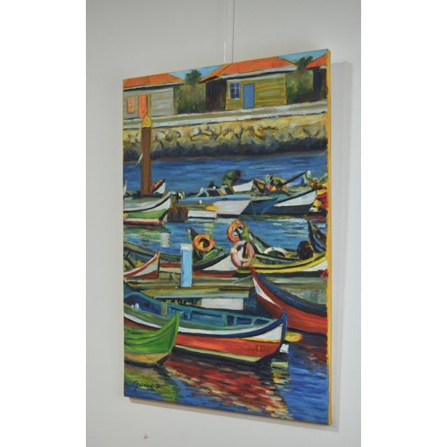 Patrice Guiraud, City of Aveiro, Portugal, 2019, Oil on Canvas For Sale - Image 4 of 9
