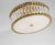 Kean 14" Flush Mount in Hand-Rubbed Antique Brass with Clear Glass Rods and Frosted Glass Diffuser Designer: Chapman &...