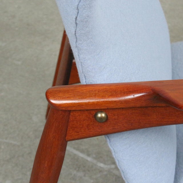 Carlo Wingback Armchair attributed to Ib Kofod-Larsen for Carlo Garn, Denmark, 1960s For Sale - Image 11 of 13