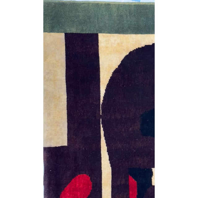 French Mid Century Wool Rug 5'0" X 6'2'' For Sale In New York - Image 6 of 11