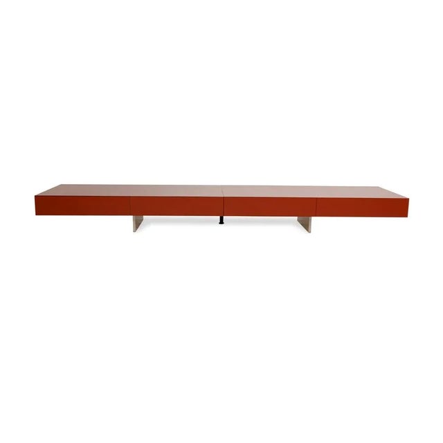 Pass Sideboard in Red Wood with Drawers from Molteni For Sale - Image 13 of 15