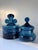 Vintage Blue Glass Lidded Jars by Bertil Vallien for Boda, 1960s, Set of 2 For Sale - Image 4 of 18