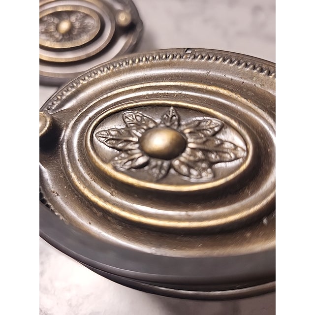Brass Metal Drawer Cabinet Pulls For Sale - Image 4 of 10