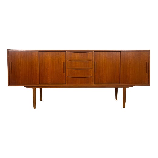 Danish Four-Drawer Teak Sideboard, 1960s For Sale