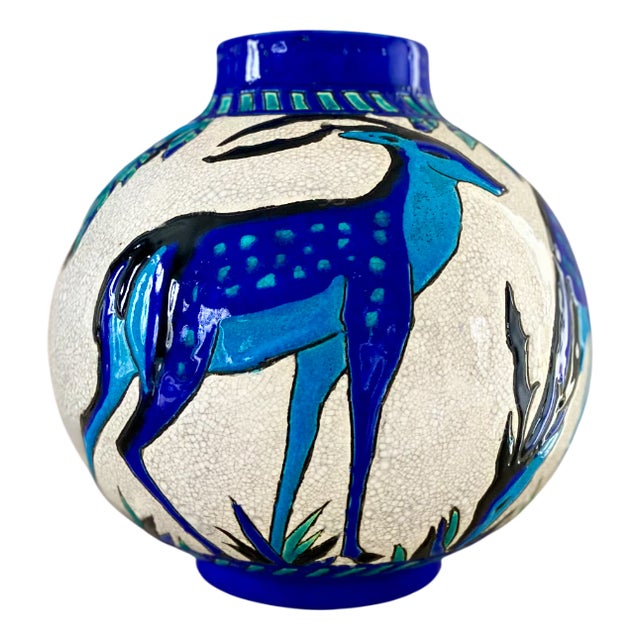 Earthenware Vase by Charles Catteau for Keramis, 1920s-1930s For Sale