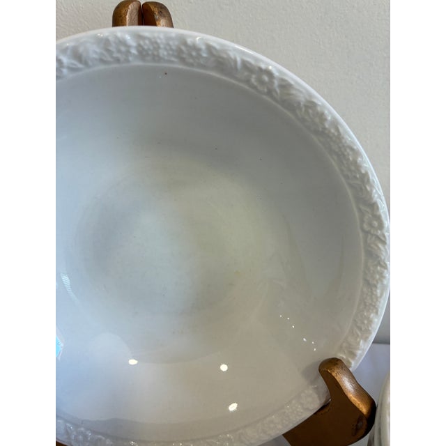 Wedgwood Vintage Wedgwood White Embossed Rim Bowls - Set of 6 For Sale - Image 4 of 10