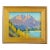 Impressionist Mountain and Lake Landscape by Listed Artist Silvio Silvestri Oil Painting Including the Antiqued Gold Wood Frame For Sale