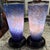 Early 21st Century Gallery Quality Pair of Signed Art and Numbered Murano Style Glass Lamps, Cobalt Blue With Iridescent Pattern For Sale - Image 5 of 12