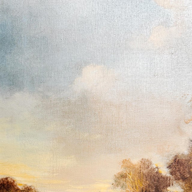 Mid 20th Century Mid-Century Tonalist Pastoral Landscape Oil on Canvas Painting by Ramirez For Sale - Image 5 of 14