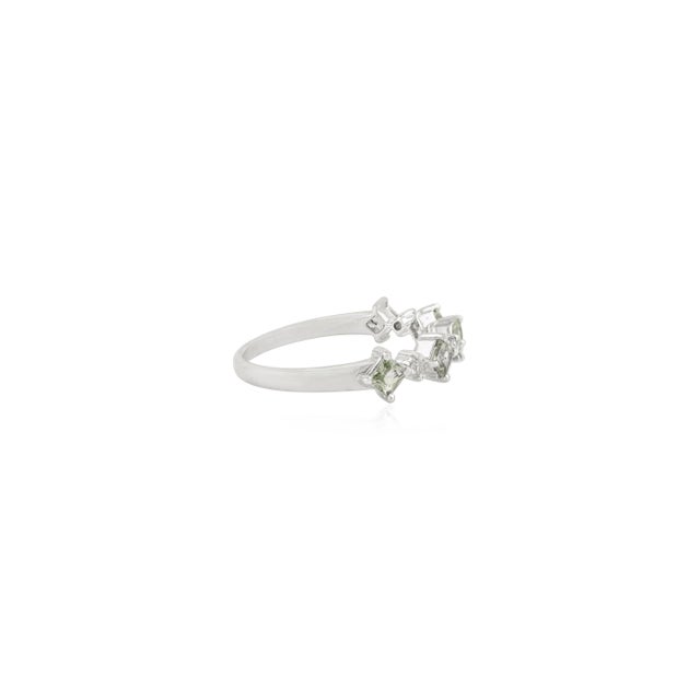 Not Yet Made - Made To Order Natural Green Sapphire Minimal Gold Stacking Ring Size 5 For Sale - Image 5 of 11