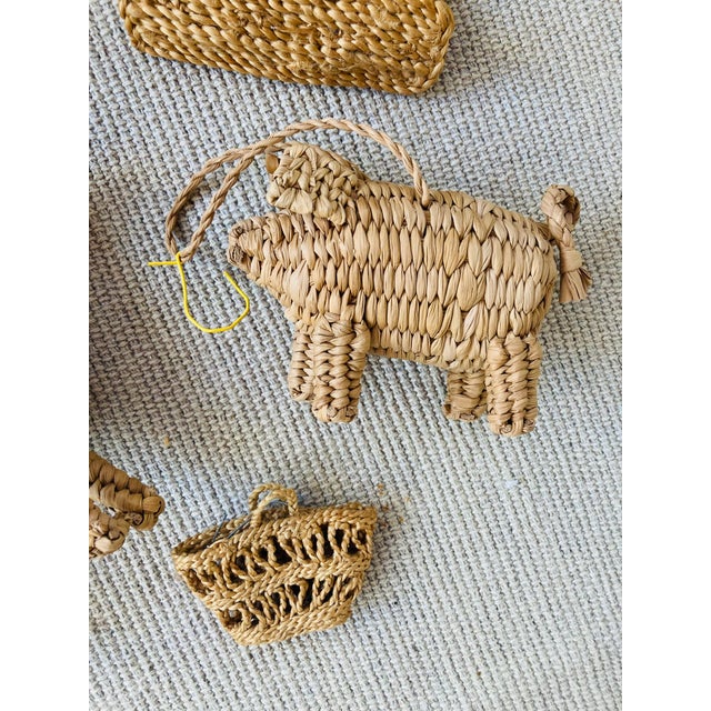 Collection of Vintage Wicker Christmas Tree Ornaments, Set of 5 Chairish