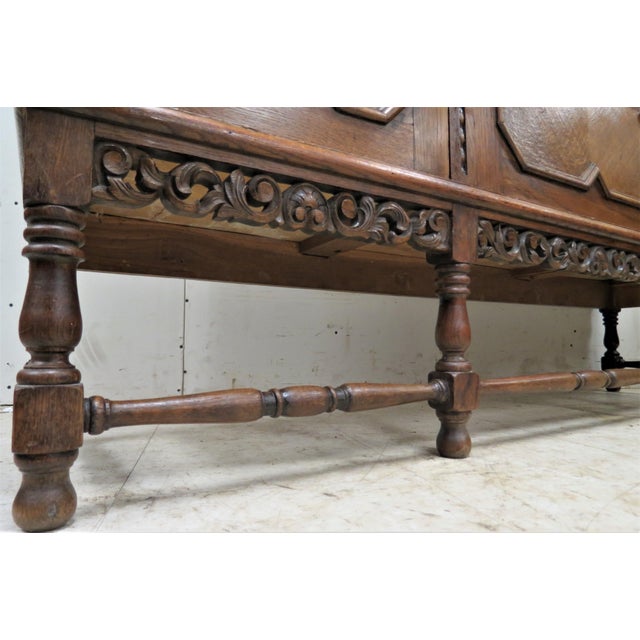 French Oak Jacobean Style Bookcase Chairish