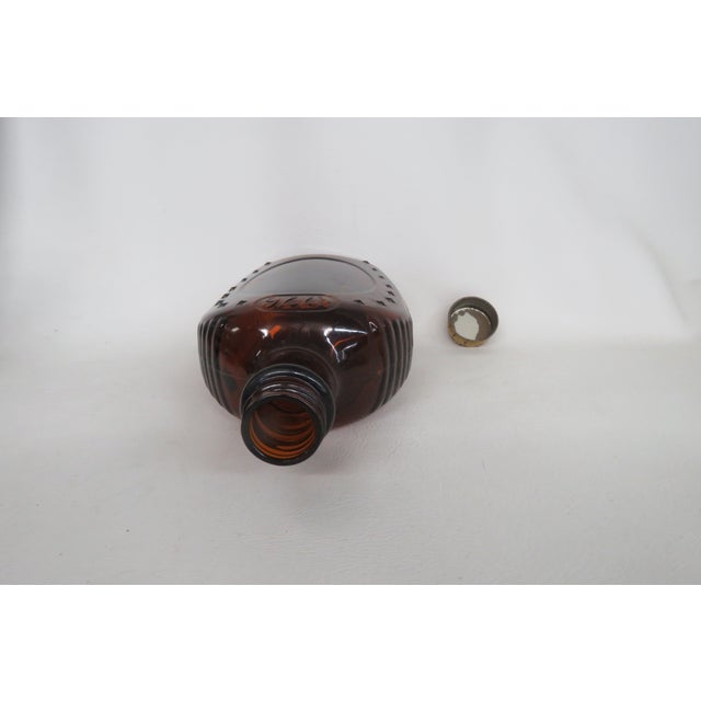 Log Cabin Syrup Bottle 1776 Bicentennial 1976 Amber Glass Flask With Cap 4693b For Sale - Image 13 of 14