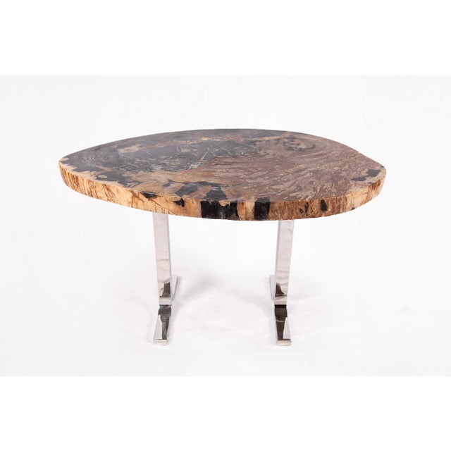 Made of one slab of petrified wood with beautiful natural flowing grain. The top of the slab is polished to show its...