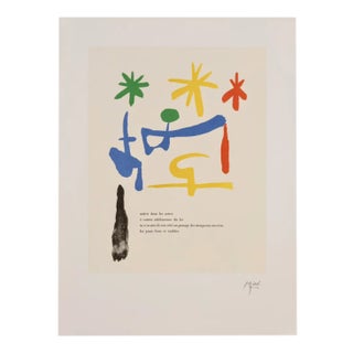 Joan Miro, The Stars, Parler Seul, 1970s, Lithograph on Rivoli Paper For Sale
