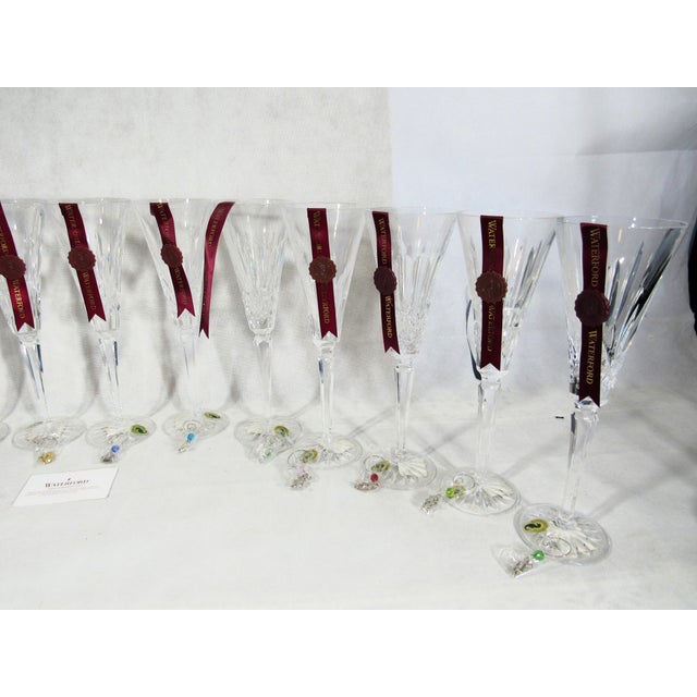 Art Deco Vintage "12 Days of Christmas" Waterford Lead Crystal Glasses in Boxes + Charms - 12 pcs For Sale - Image 3 of 17