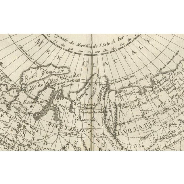 Paper Russian Empire in Europe and Asia Enlightenment Map by Rigobert Bonne, 1780 For Sale - Image 7 of 12