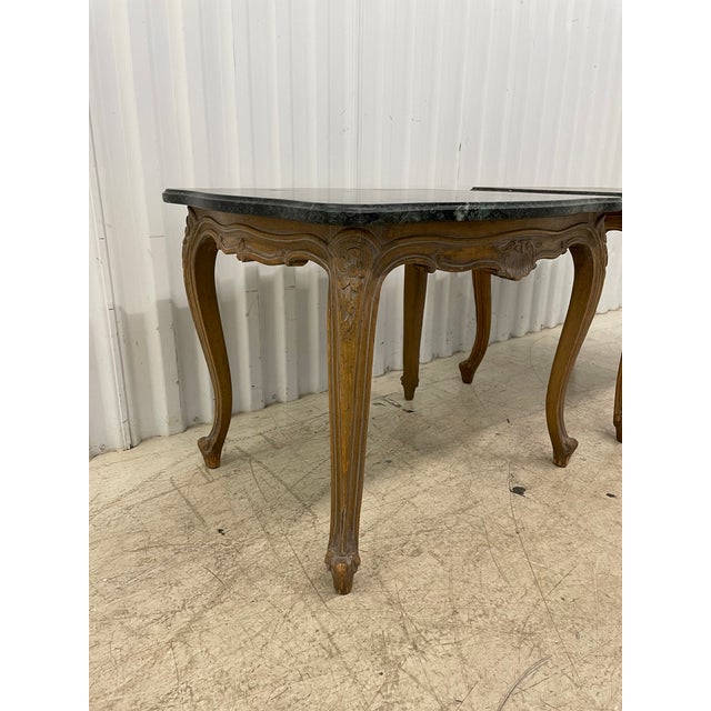 French Provincial Marble Top Side Tables a Pair Chairish