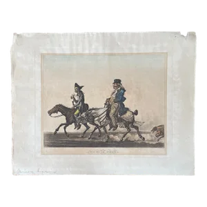Louis Philibert Debucourt “Route De Poissy” Genuine Engraving