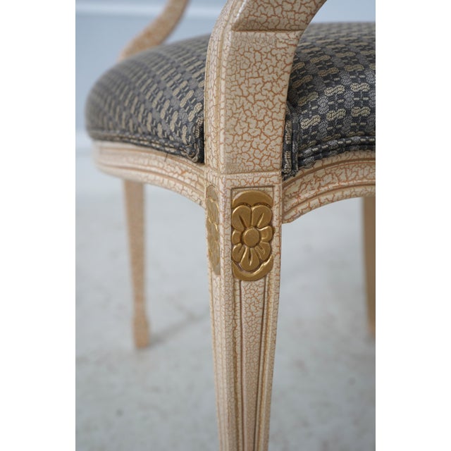 Set of 4 Ello Web Back Crackle Finish Armchairs For Sale - Image 16 of 18