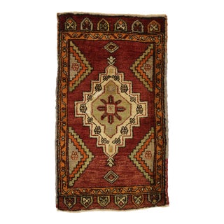 Vintage Turkish Yastik Rug - 01'10 X 03'02 For Sale