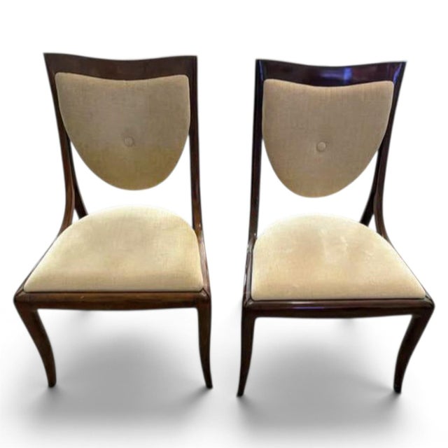 2000 - 2009 Stunning Signed Pair of Thos. Moser Sabina Side Chairs, a Masterclass in the Unification of Dramatic, Sculptural Geometry and Organic Comfort. For Sale - Image 5 of 8