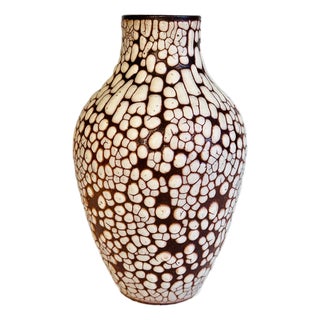 Studio Ceramic Vase with Net Glaze from Albert Kießling, Steinach, Germany, 1960s For Sale