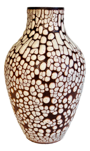 Studio Ceramic Vase with Net Glaze from Albert Kießling, Steinach, Germany, 1960s