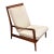 Mid Century Danish Style Walnut High Back Lounge Chair For Sale