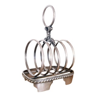Antique Silver Plated Toast Rack From the Willard Hotel in Washington DC For Sale