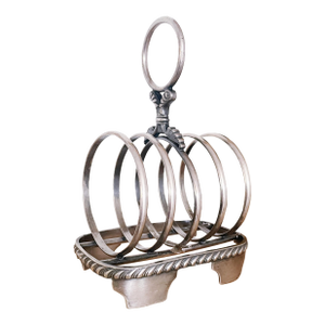 Antique Silver Plated Toast Rack From the Willard Hotel in Washington DC