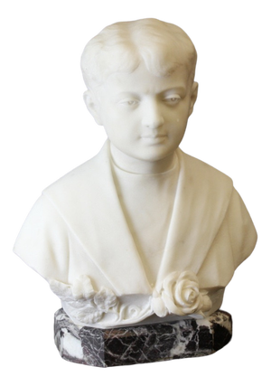 Bust of Young Man, 1931, Carrara Marble
