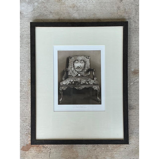 Beige Framed Antique French Chair Print For Sale - Image 8 of 18