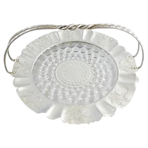 Vintage Glass & Aluminum Basket