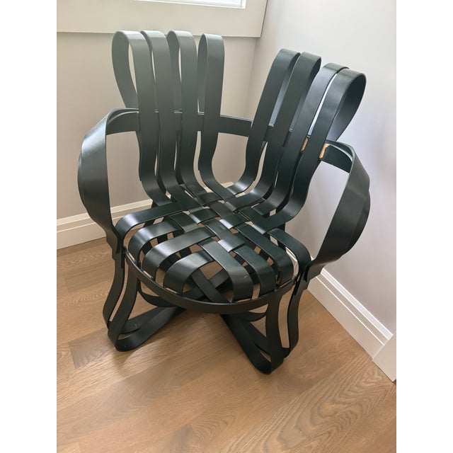 Dark Green 1990s Gehry Cross Check Chair For Sale - Image 8 of 11