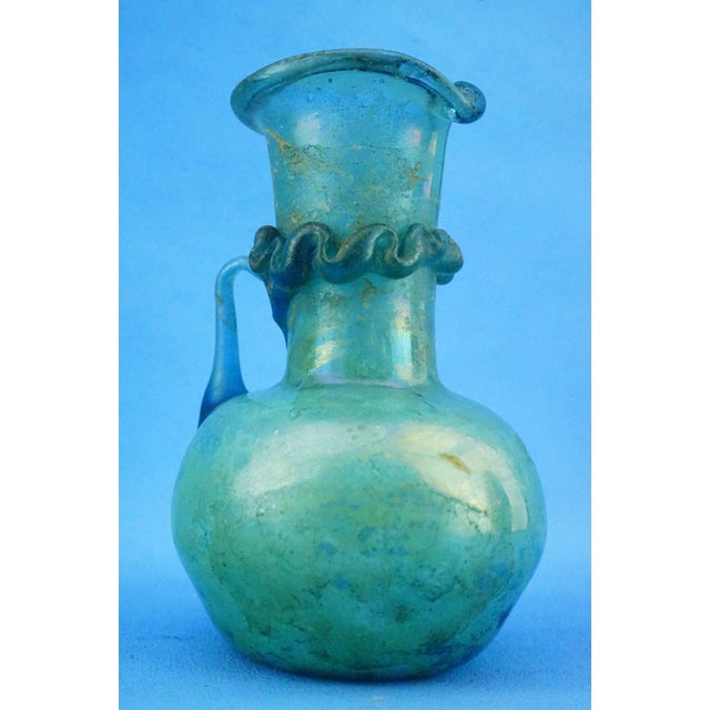 Iridescent Scavo Murano Glass Vase Jug attributed to Cenedese / Toso, 1960s For Sale - Image 14 of 18