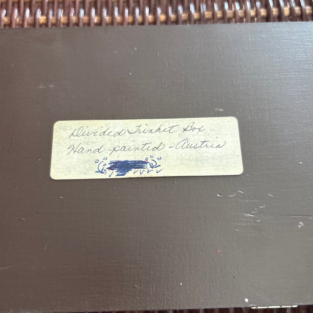 Austrian Hand painted Tyrol Box circa 1950. This little box could be used for matches for the fireplace or wood stove, or...