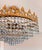 1960s Vintage French Crown Style Flush Mount Brass Chandelier With Soft Blue Crystals⁠ For Sale - Image 17 of 17