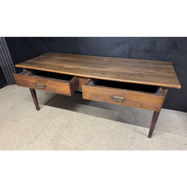 Antique French Console Table in Chestnut, 1800 For Sale - Image 9 of 18