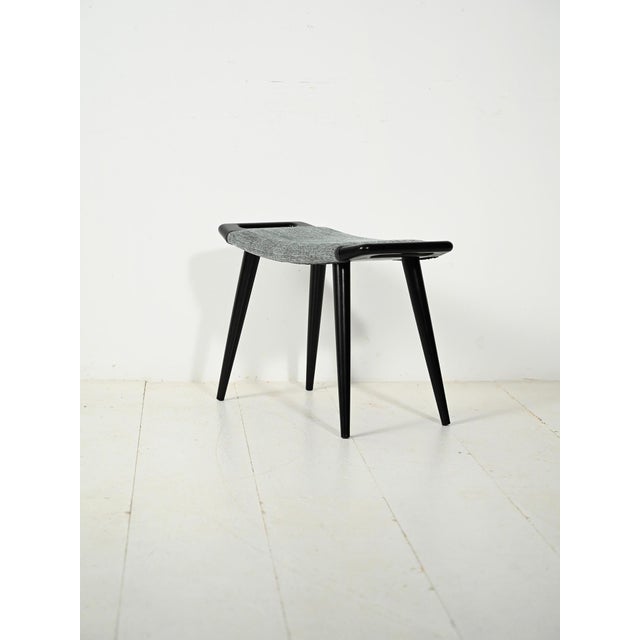 Wood Vintage Scandinavian Lacquered Stool, 1960s For Sale - Image 7 of 7
