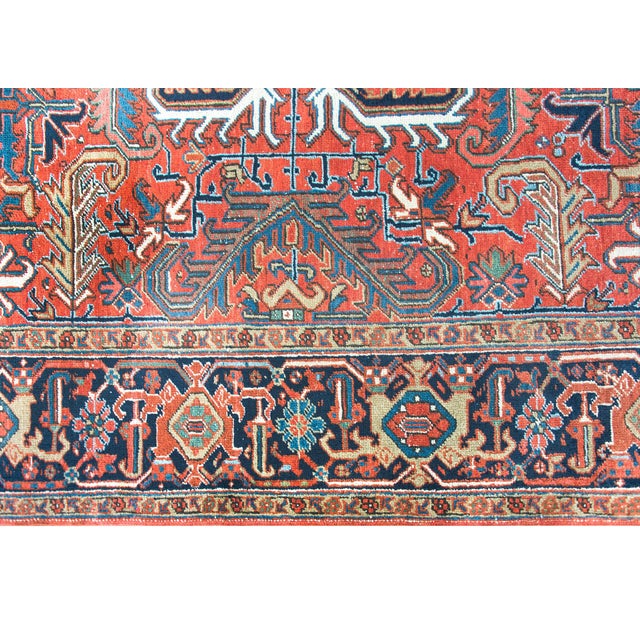 Early 20th Century Persian Heriz Rug For Sale - Image 9 of 15