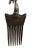 An amazing vintage wood comb with a Aluminum Bird Head figure on the top decorated with geometric carvings,The Akan...